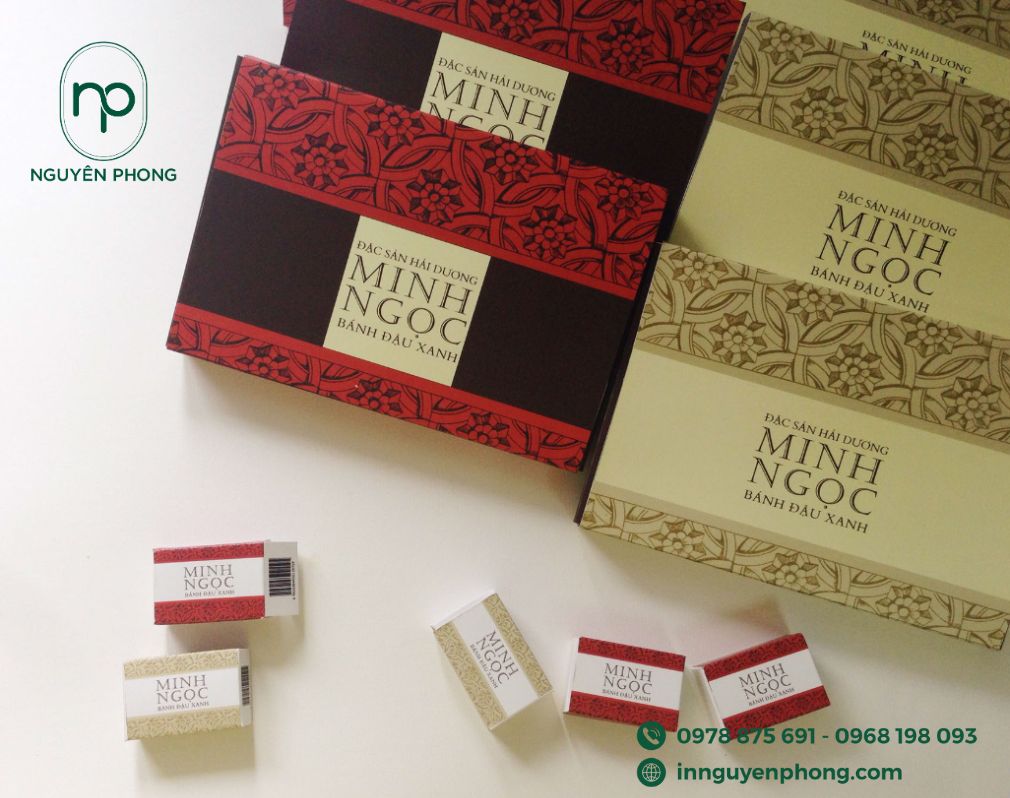 in hộp bánh đậu xanh giá tốt uy tín tại Nguyên Phong